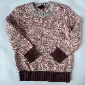 Pink purple White women’s J crew wool sweater size s
